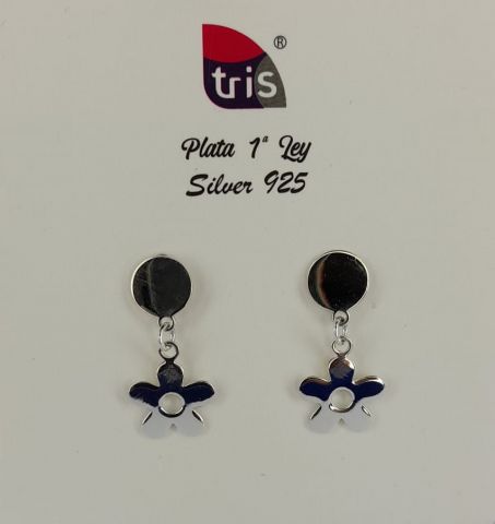 PENDIENTES AG FLOR HUECA POST