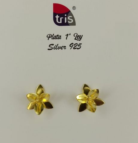 PENDIENTES AG FLOR PETALOS GOLD