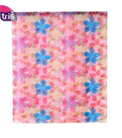 FOULARD HOJAS 5PUNT ROSA F