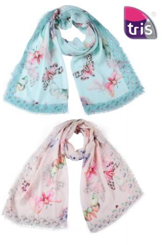 FOULARD  MARIPOSAS REBORDE MIN. 2 SURT.