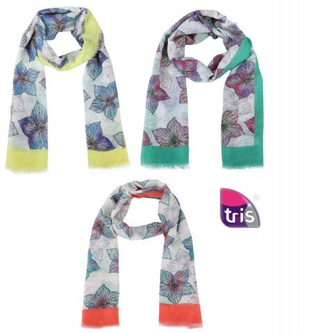 FOULARD DIGITAL FLORES INDEP MIN. 3 SURT.