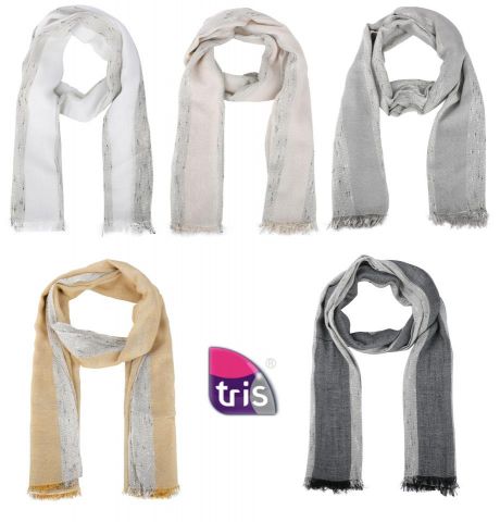 FOULARD LISO RAYAS BRILLO MIN. 5 SURT.