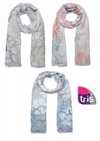 FOULARD FLORES REBORDE Y HOJ MIN. 3 SURT.