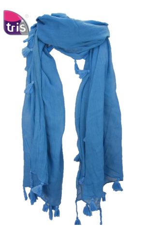 FOULARD LISO BORLONES AZUL