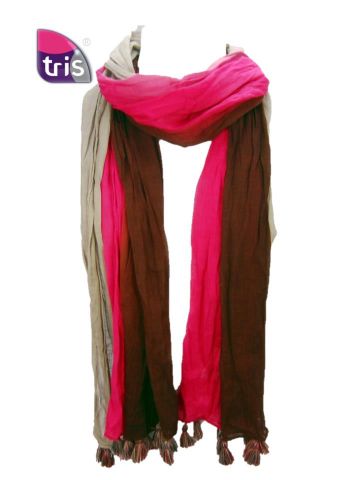 FOULARD TIE-DIE ARRUGADO FUCSHIA