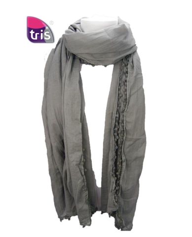 FOULARD LISO BOLITAS GRIS