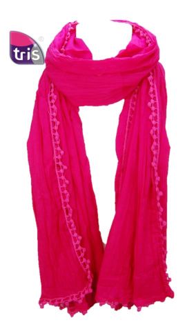 FOULARD LISO BOLITAS ROSA