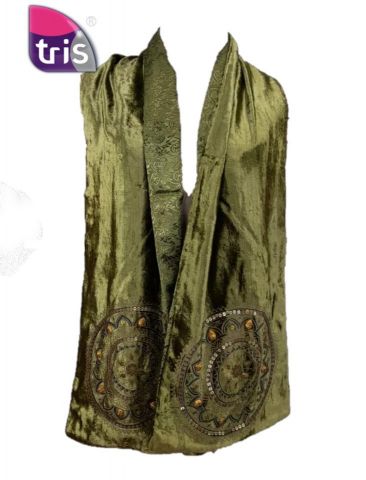 FOULARD VELVET ROSETON VERDE