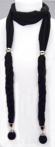 FOULARD COLLAR TRENZA NEGRO