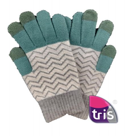 GUANTES ONDAS GRIS/VERD