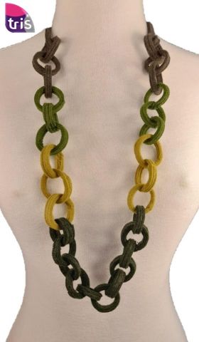 COLLAR FIELTRO CADENAS DEGRADE VERDE